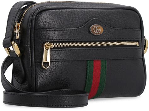 crossbody gucci purse black|gucci black canvas crossbody bag.